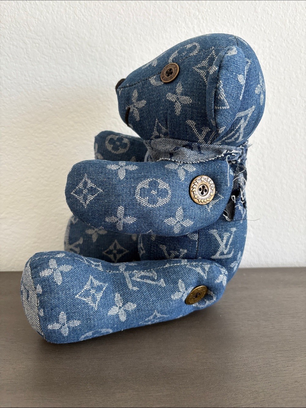 Blue Patterned Teddy Bear Home Accent - Picture 3 of 5